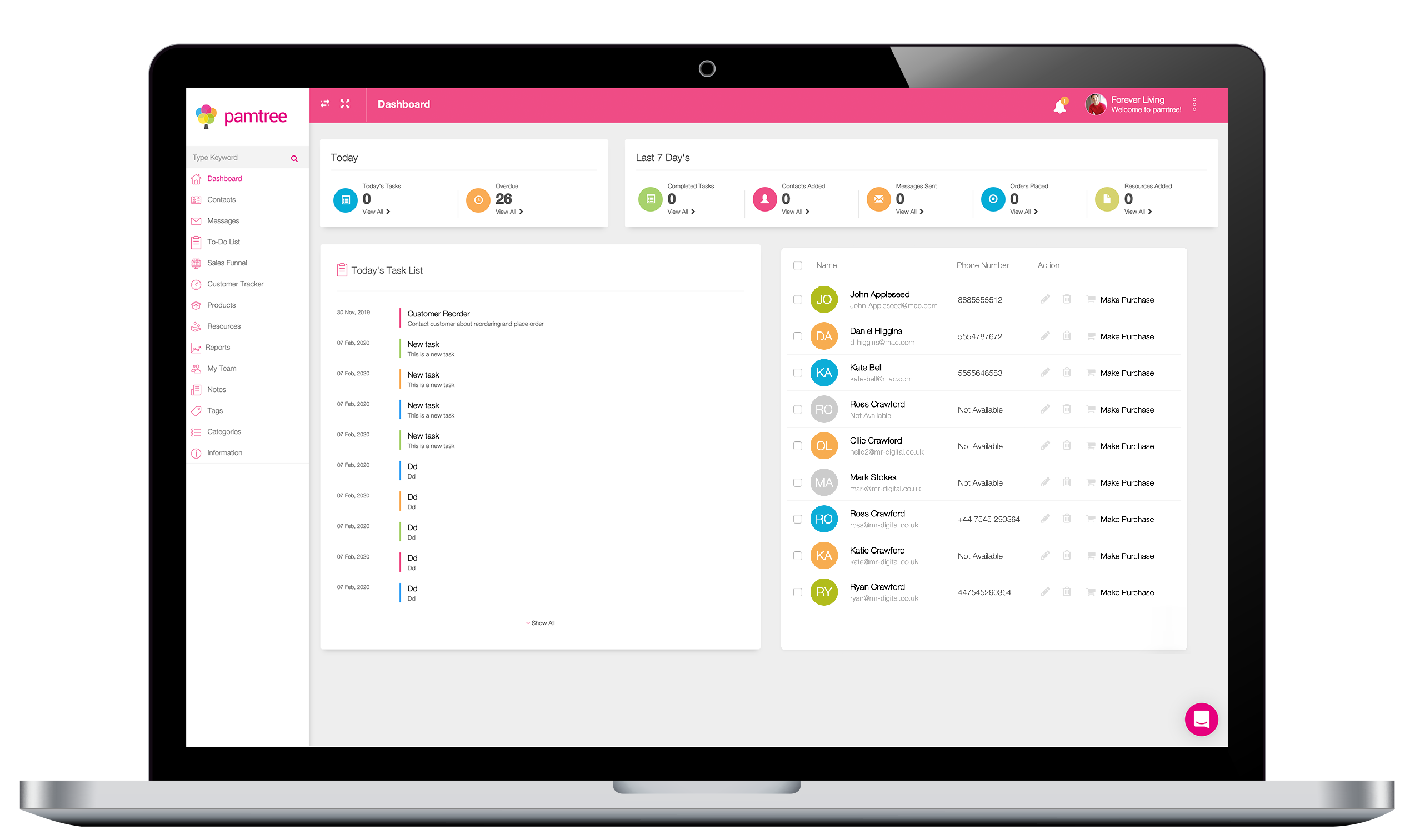 Arrange Pamtree Demo